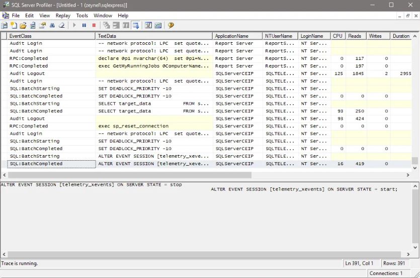 SQL Server Profiler - Veri Bilimi Okulu
